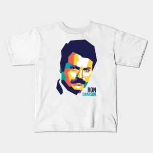 Ron Swanson On WPAP Kids T-Shirt